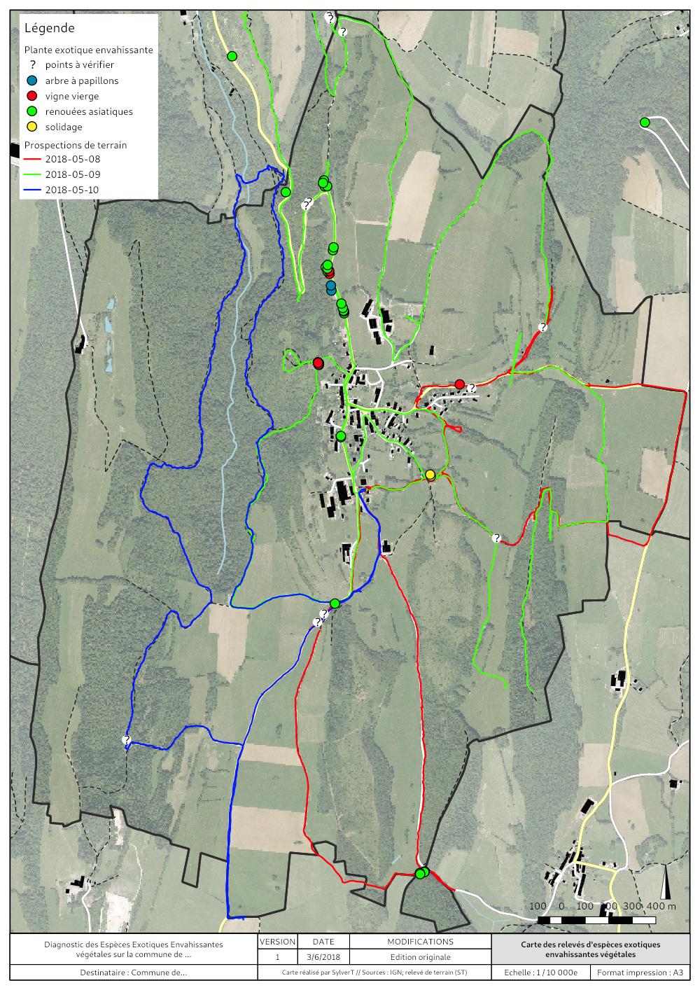 carte des reelvés